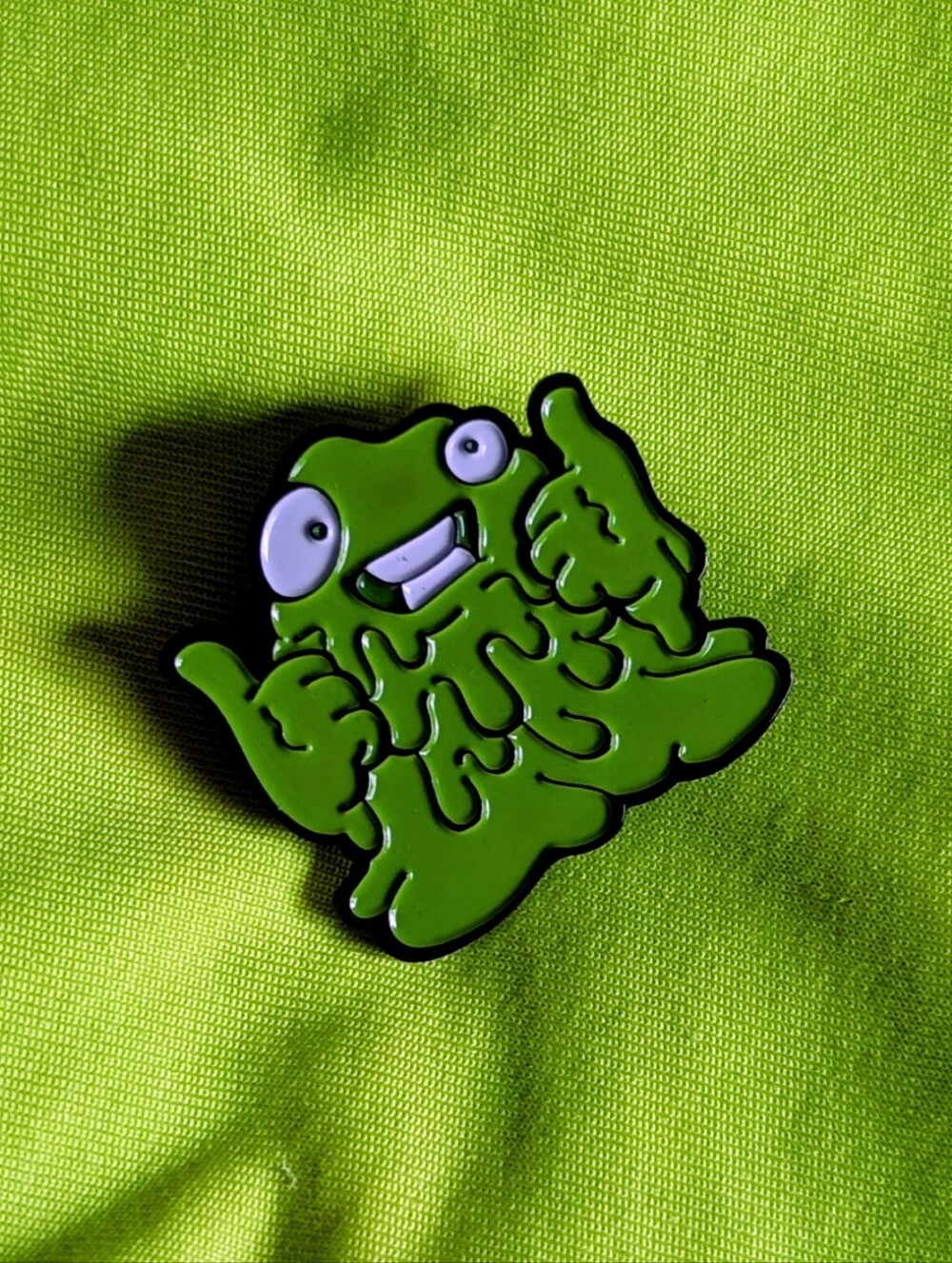 Green Slime Guy Enamel Pin